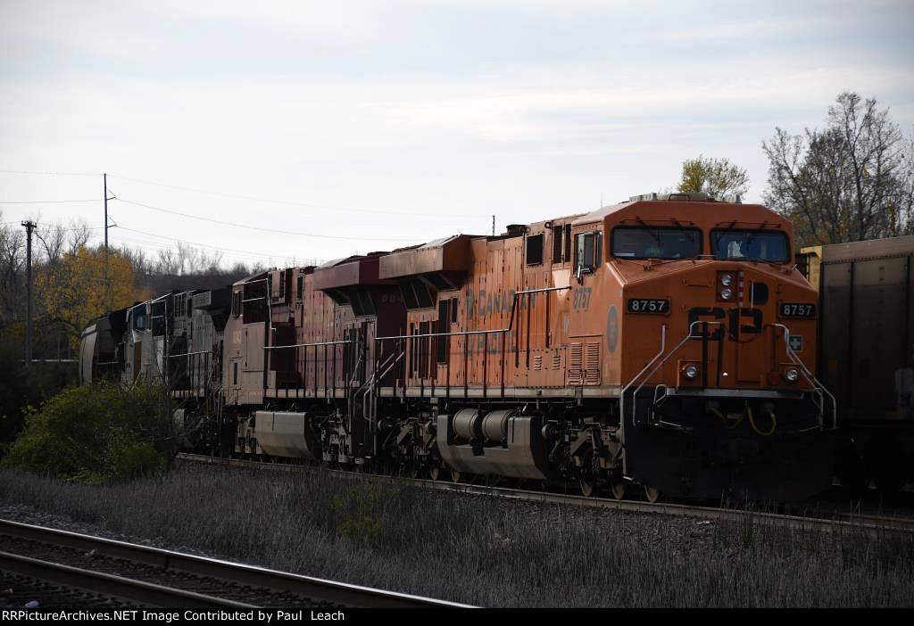 Tied down grain train